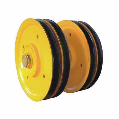 Grandes rodas de polia de cabo de aço, polias de guindaste